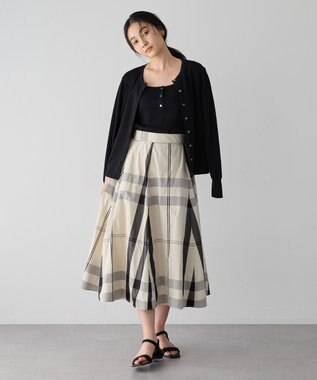 YECCA VECCA [UVカットマシンウォッシャブル]アンサンブルニット Black