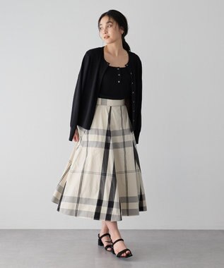 YECCA VECCA [UVカットマシンウォッシャブル]アンサンブルニット Black