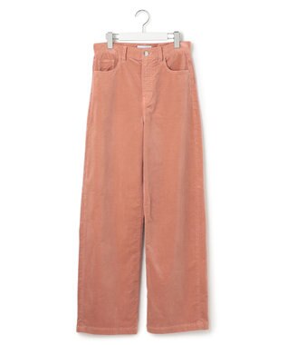 23区 【洗える】23区DENIM ベルベットストレッチ ワイドパンツ ピンク系