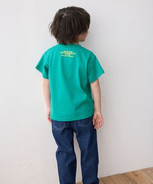 ANY KIDS 恐竜プリント 半袖 Tシャツ グリーン（モササウルス）