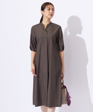 J.PRESS LADIES L 【洗える】ソフトシャンブレー ワンピース スレート系