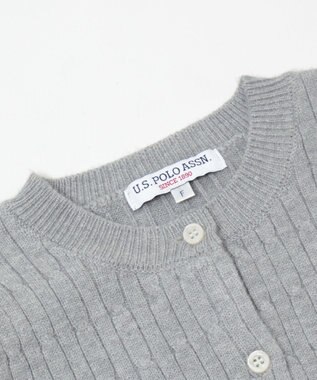 WEGO 【26年春新作】別注USPOLOケーブルニットカーデ グレー