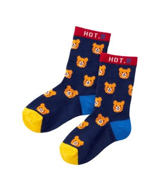 MIKI HOUSE HOT BISCUITS 【9-19cm / 靴下2足セット】 クルー丈 ソックスパック2足セット ブルー