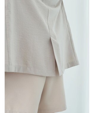 earth music&ecology リネンライク５分袖ジャケット Beige