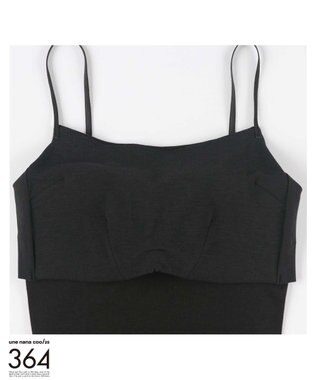 une nana cool 【綿混】364ブラトップ　キャミソール ブラック
