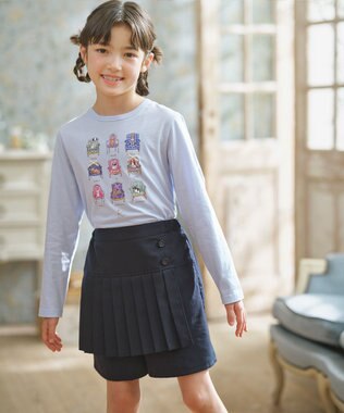 組曲 KIDS 【110-140㎝】プリーツ ショートパンツ ネイビー