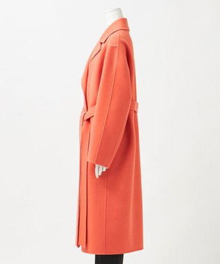 23区 S 【R(アール)】ウールメルトンリバー ロング ラップコート オレンジ系