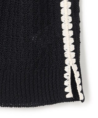 BEIGE， ATACAM / テープヤーン ノースリーブニット Black