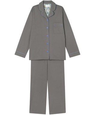 une nana cool 【綿100%】なめらかハイゲージ天竺パジャマ MADE WITH LIBERTY FABRIC チャコールグレー