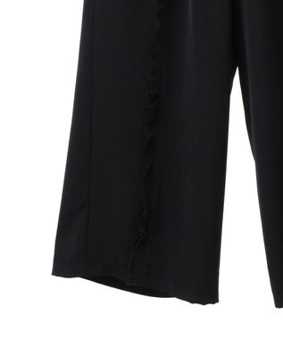 Green Parks ■ＥＳＣＡＲ　センターフリルワイドパンツ Black