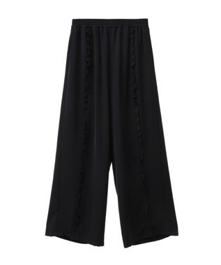 Green Parks ■ＥＳＣＡＲ　センターフリルワイドパンツ Black