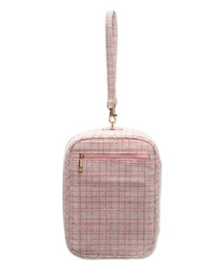 WEGO 【痛バ＆推し活グッズ】ツイードマルチWAYぬいポーチ ピンク