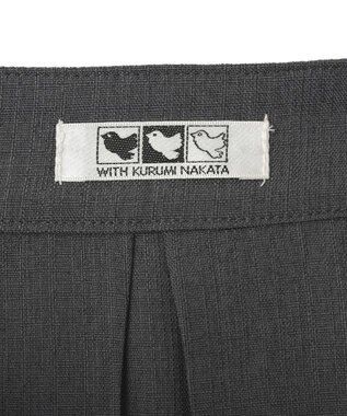 Green Parks ■ＷＩＴＨ　ＫＵＲＵＭＩ．Ｎ　プリーツミディスカート Charcoal Gray