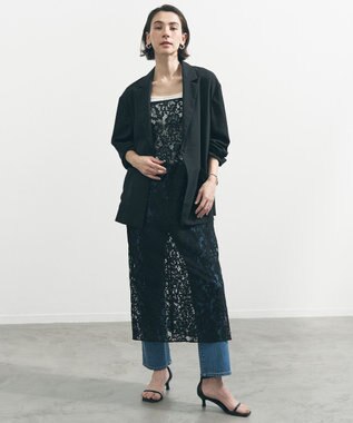 UNFILO レース キャミワンピース ブラック