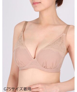 WACOAL ブラジャー 【小さく見せるブラ】 着やせ効果 ボリュームを逃がしてほっそり 脇高設計 Hカップまで対応 大きいサイズ レディース フルカップ BMM322 /ワコール ラズベリー