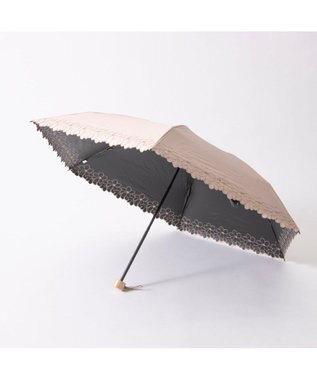 UNBILLION カシュネ cachenez / 【晴雨兼用】【日傘】 【UV カット率99.999.9％以上】PU軽量フラワー刺繍ミニ折りたたみ傘 ピンク