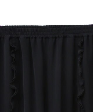 Green Parks ■ＥＳＣＡＲ　センターフリルワイドパンツ Black