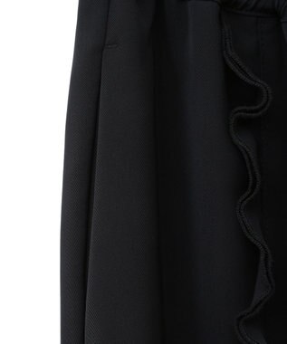 Green Parks ■ＥＳＣＡＲ　センターフリルワイドパンツ Black