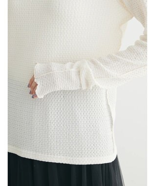 Green Parks ２ｗａｙポコポコタートルカットソー Ecru