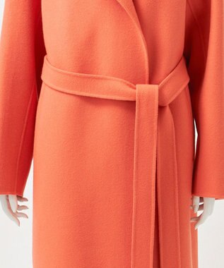 23区 S 【R(アール)】ウールメルトンリバー ロング ラップコート オレンジ系