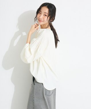 CRAFT STANDARD BOUTIQUE ボリュームスリーブブラウス White