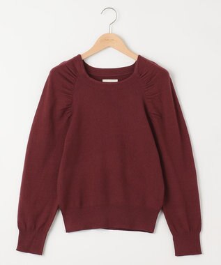 SHARE PARK LADIES ギャザースリーブプルオーバー ボルドー