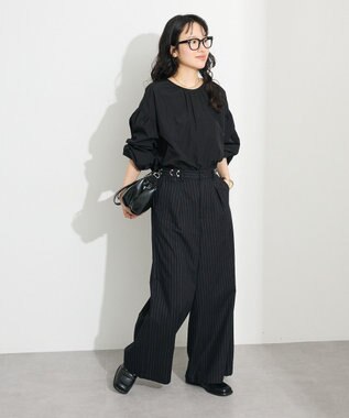 CRAFT STANDARD BOUTIQUE ボリュームスリーブブラウス Black