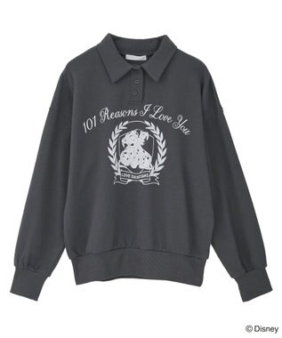 Green Parks １０１匹わんちゃん／ポロ衿裏毛スウェット Charcoal Gray