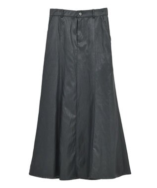 YECCA VECCA レザーライクマーメイドスカート Black