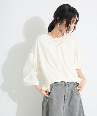 CRAFT STANDARD BOUTIQUE ボリュームスリーブブラウス White