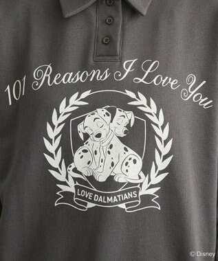 Green Parks １０１匹わんちゃん／ポロ衿裏毛スウェット Charcoal Gray