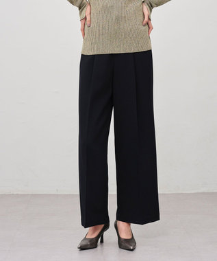 uncrave ウォッシャブルウールライクツイル ワイドパンツ