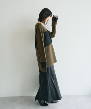 YECCA VECCA レザーライクマーメイドスカート Black