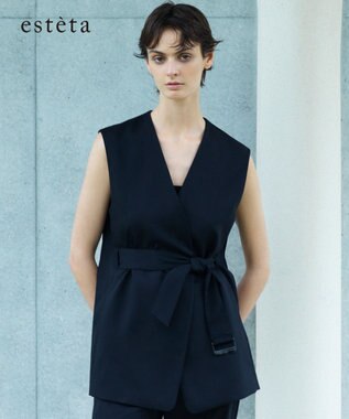  【エステータ】ライトダブルクロス ジレ