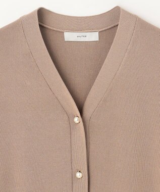 ANY 【洗濯機可】パールポイントフレンチスリーブニット モカ