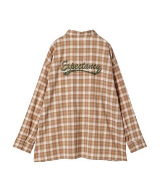Green Parks ＥＧＯＩＳＴ　チェックロゴシャツチュニック Beige