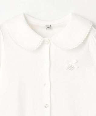 ANY KIDS 丸襟カットソーブラウス ホワイト