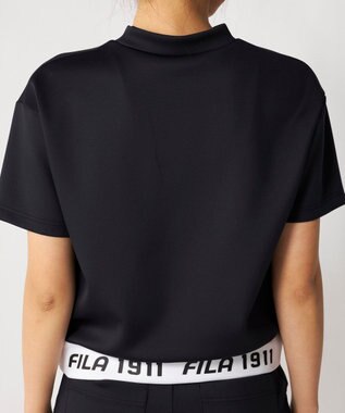 FILA GOLF／marie claire 【FILA GOLF】 ダンボールニットモックシャツ ブラック