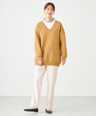 SHARE PARK LADIES キルティングニット マスタード系