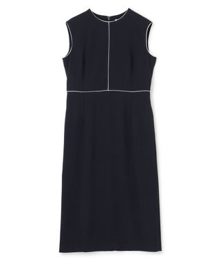 BEIGE， 【セットアップ対応】CINDY / クルーネックドレス Navy x White