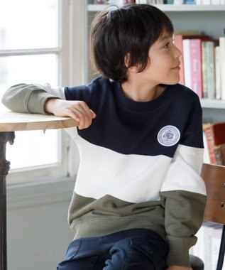 J.PRESS KIDS 【140-170cm】COMBI トリコロール トレーナー ネイビー系2