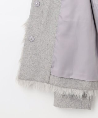 Feroux ウール混 ショートコート ライトグレー系