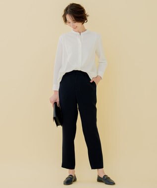 自由区 【XSサイズ～/洗える】ソフトサルエルパンツ ネイビー系