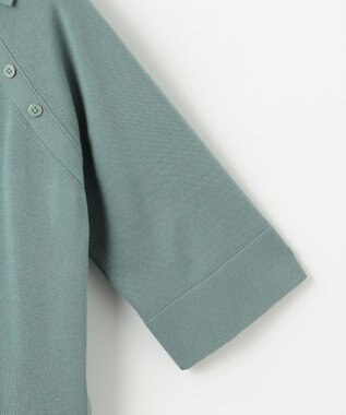 J.PRESS LADIES L 【洗える】COTTON POLYESTER 襟付き ニット ミストグリーン系