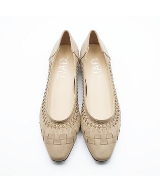 APOM フレンチスクエアメッシュフラット ベージュスエード