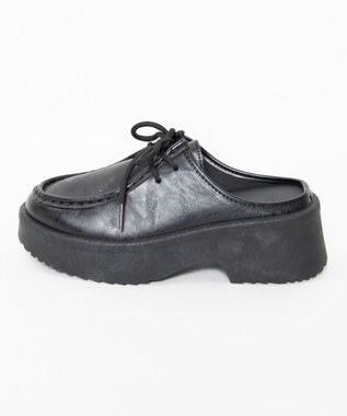 WEGO レースアップデザインサボ ブラック