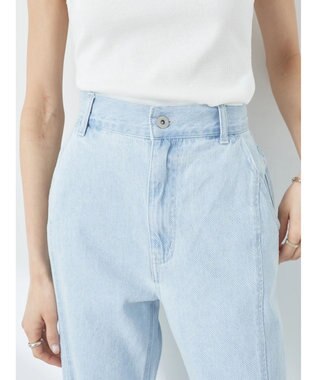 earth music&ecology センタースリットデニムパンツ Light Indigo
