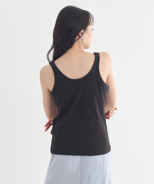 earth music&ecology アメスリテレコタンクトップ Black