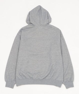 WEGO 【ユニセックス着用ITEM/裏起毛】カレッジロゴボアパーカー 杢グレー