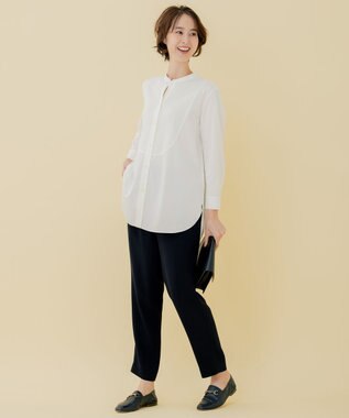 自由区 【XSサイズ～/洗える】ソフトサルエルパンツ ネイビー系